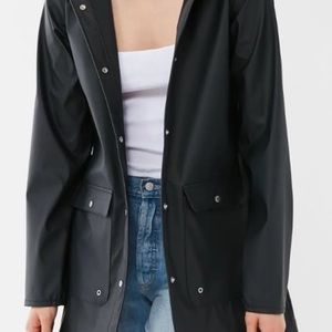 Black rain coat